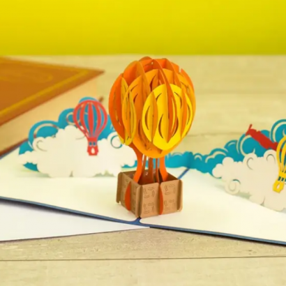Дитяча дизайнерська 3d повітряна куля листівка