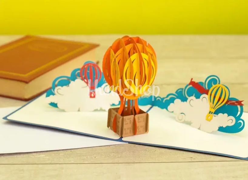 Дитяча дизайнерська 3d повітряна куля листівка Дитяча дизайнерська 3d повітряна куля листівка