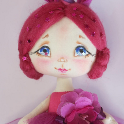 Дитяча маленька лялька єдиноріжка своїми руками у сукні