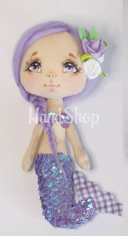 Лялька маленька русалонька з фіолетовим волоссям сувенір Лялька маленька русалонька з фіолетовим волоссям сувенір