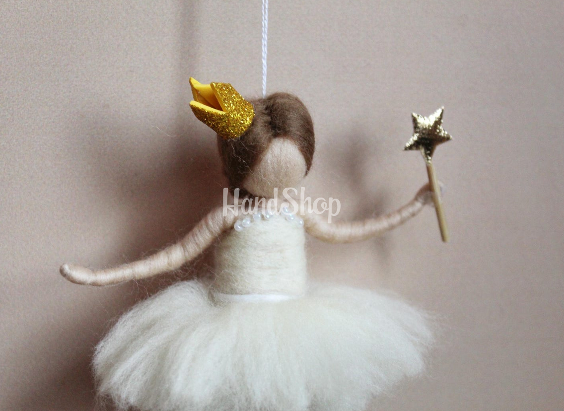 Лялька фея балерина принцеса з короною сувенір підвіска Лялька фея балерина принцеса з короною сувенір підвіска