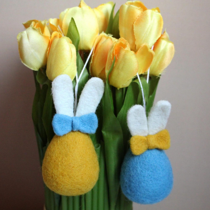 Великодні яйця з вушками патріотичні пара, 2 шт!