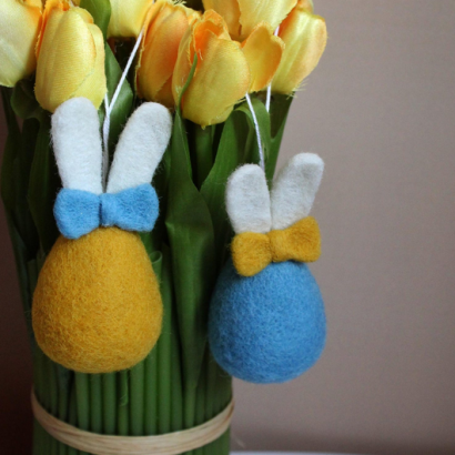 Великодні яйця з вушками патріотичні пара, 2 шт!