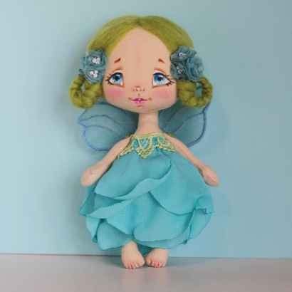 Маленька авторська текстильна сувенірна лялька фея квіточка