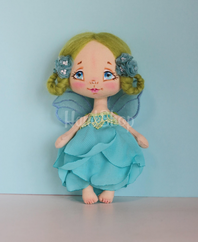 Маленька авторська текстильна сувенірна лялька фея квіточка Маленька авторська текстильна сувенірна лялька фея квіточка
