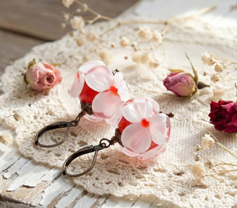 Яскрава нота стилю - авторські сережки lampwork для тих, хто цінує оригінальні прикраси ручної роботи