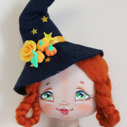 Відьмочка авторська інтер’єрна сувенірна лялька рудоволоса