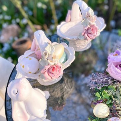 Декоративний білий порцеляновий зайчик дитячий сувенір