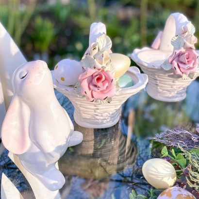 Декоративний білий порцеляновий зайчик дитячий сувенір