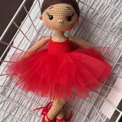 Лялька балеринка валентинка в пуантах сувенірна іграшка