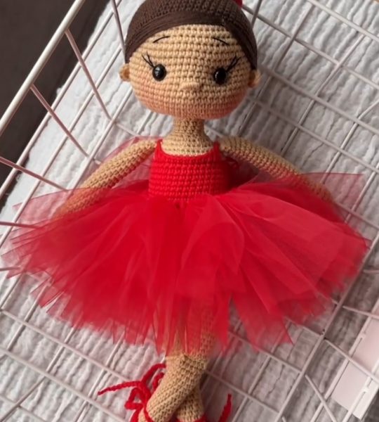 Лялька балеринка валентинка в пуантах сувенірна іграшка