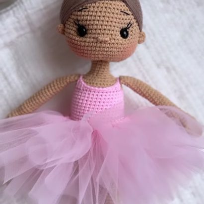 Лялька балерина в рожевих пуантах сувенірна іграшка