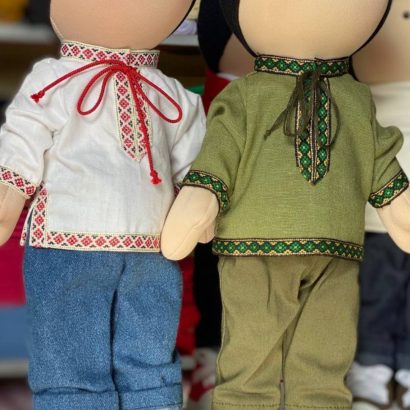 Сувенірна лялька тільда текстильна парубок українець