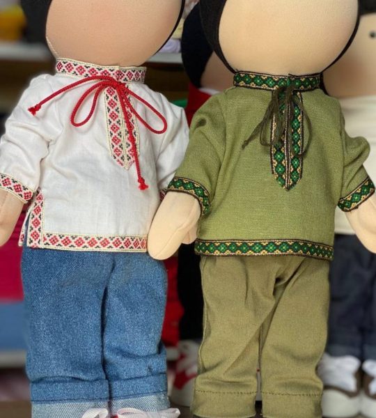 Сувенірна лялька тільда текстильна парубок українець