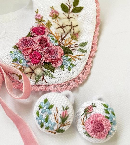 Дитячі резинки для волосся квіти рожеві троянди, 2 шт