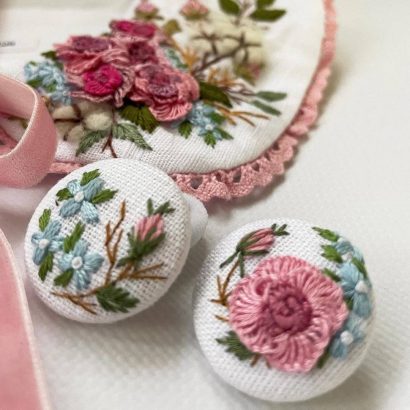 Дитячі резинки для волосся квіти рожеві троянди, 2 шт