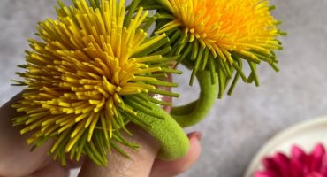 Ексклюзивна краса: дитячі резиночки для волосся квітки кульбабки з фоамірану ручної роботи