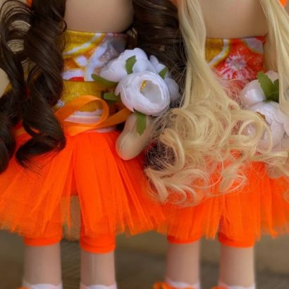 Авторська текстильна лялька апельсинка у шапочці (на вибір!)