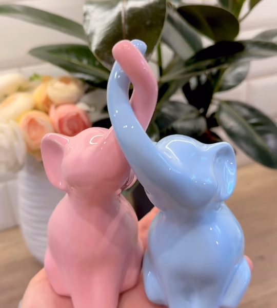 Декоративні порцелянові слоники пара сувенір boy&girl