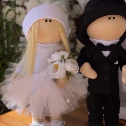 Ляльки тільда весільна пара авторські текстильні, 2 шт