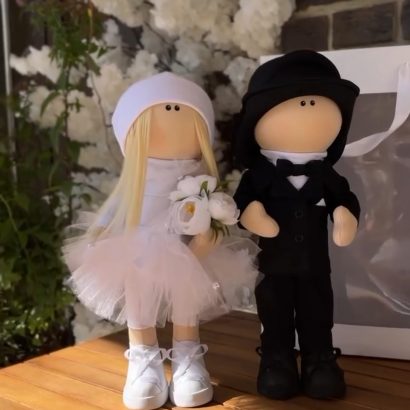Ляльки тільда весільна пара авторські текстильні, 2 шт