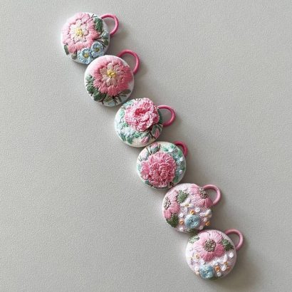 Резинки для волосся квіти троянди, 2 шт (на вибір!)