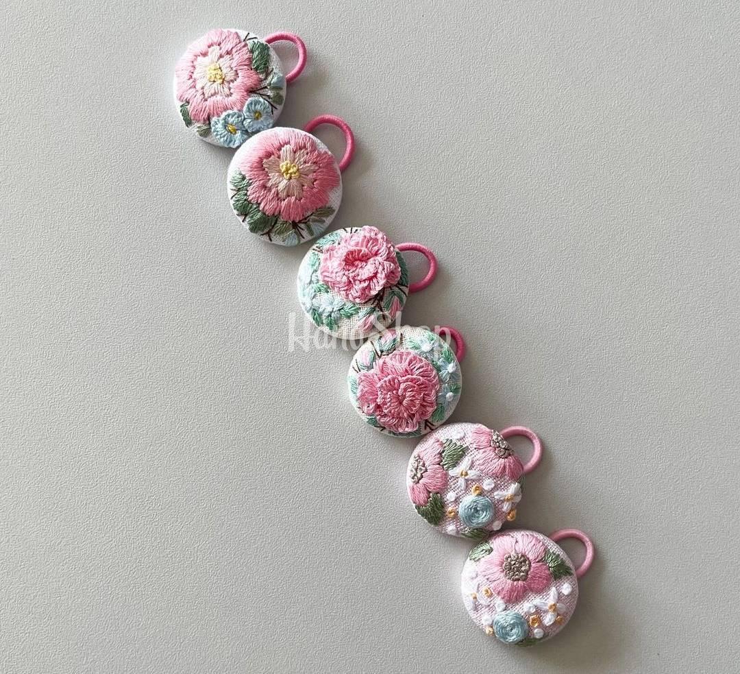 Резинки для волосся квіти троянди, 2 шт (на вибір!) Резинки для волосся квіти троянди, 2 шт (на вибір!)