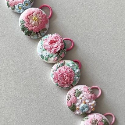 Резинки для волосся квіти троянди, 2 шт (на вибір!)