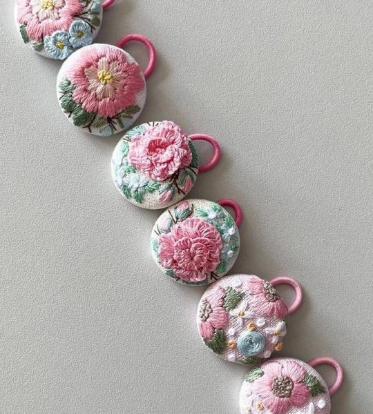 Резинки для волосся квіти троянди, 2 шт (на вибір!)