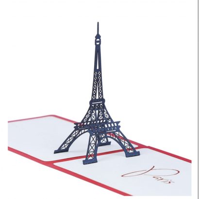 Об’ємна листівка ручної роботи Париж Ейфелева вежа