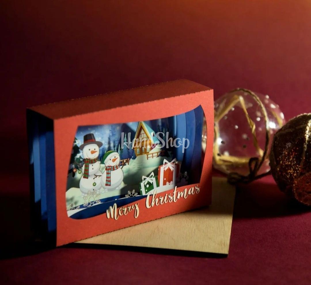 Коробочка листівка панорамка Merry Christmas 2025 Коробочка листівка панорамка Merry Christmas 2025