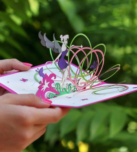 Об’ємна дитяча листівка 3d фея з днем народження