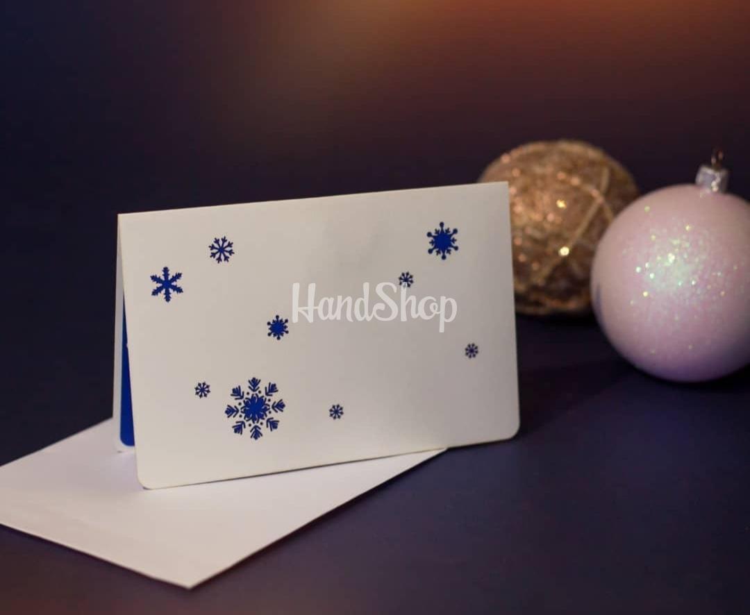 Красива новорічна листівка 3d сніжинка зима 2025 Красива новорічна листівка 3d сніжинка зима 2025