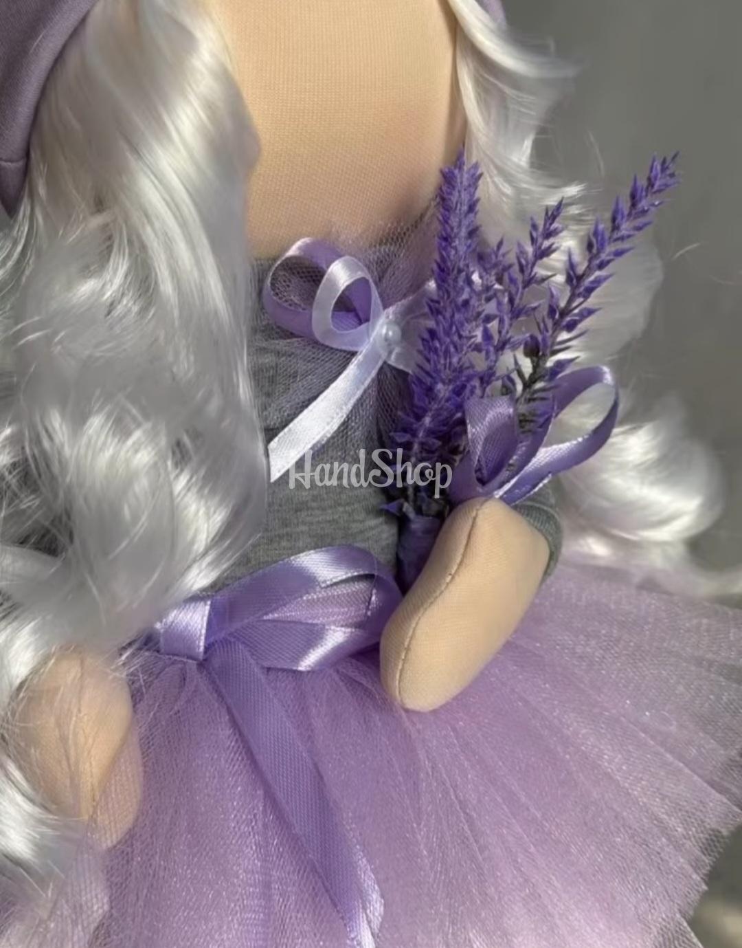 Сувенірна авторська інтер’єрна лялька блондинка тільда лаванда Сувенірна авторська інтер’єрна лялька блондинка тільда лаванда
