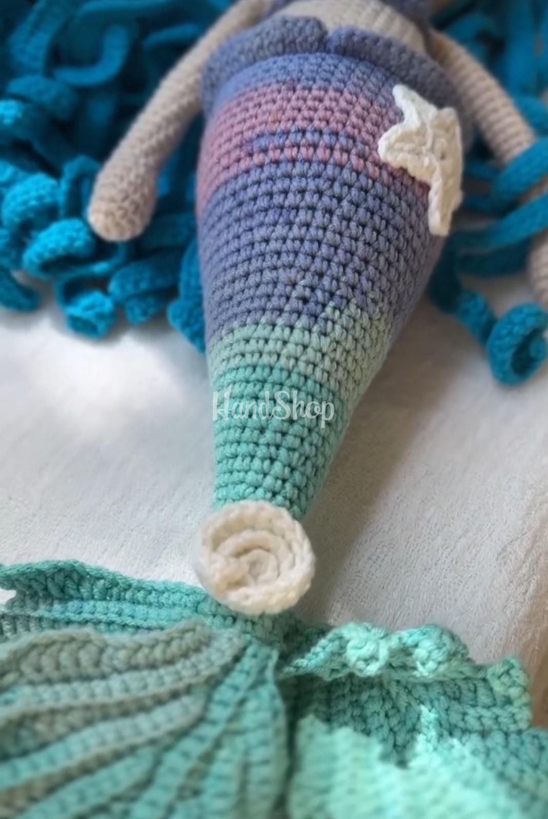 Велика ігрова іграшка лялька морська русалонька сувенірна Велика ігрова іграшка лялька морська русалонька сувенірна