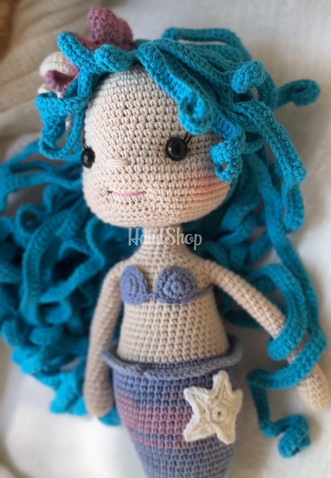 Велика ігрова іграшка лялька морська русалонька сувенірна Велика ігрова іграшка лялька морська русалонька сувенірна