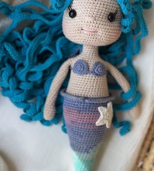 Велика ігрова іграшка лялька морська русалонька сувенірна