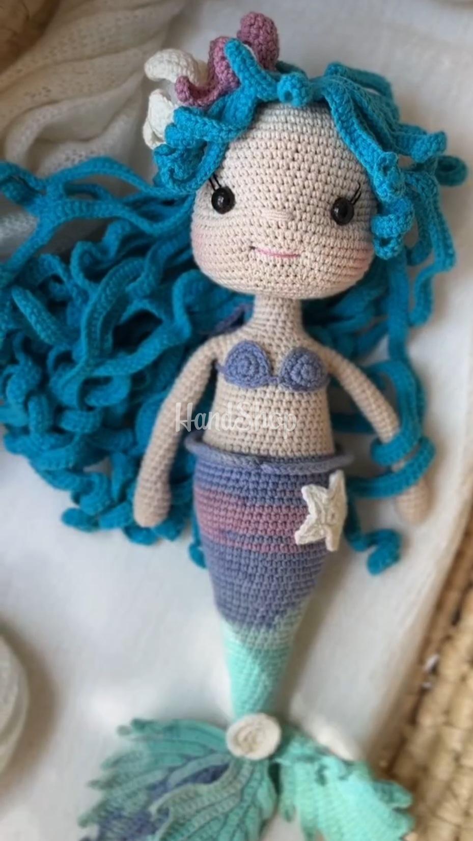 Велика ігрова іграшка лялька морська русалонька сувенірна Велика ігрова іграшка лялька морська русалонька сувенірна