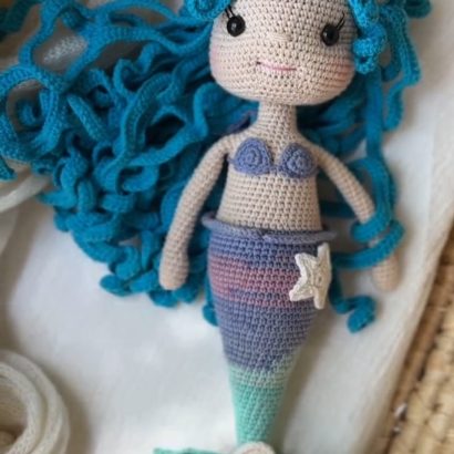 Велика ігрова іграшка лялька морська русалонька сувенірна