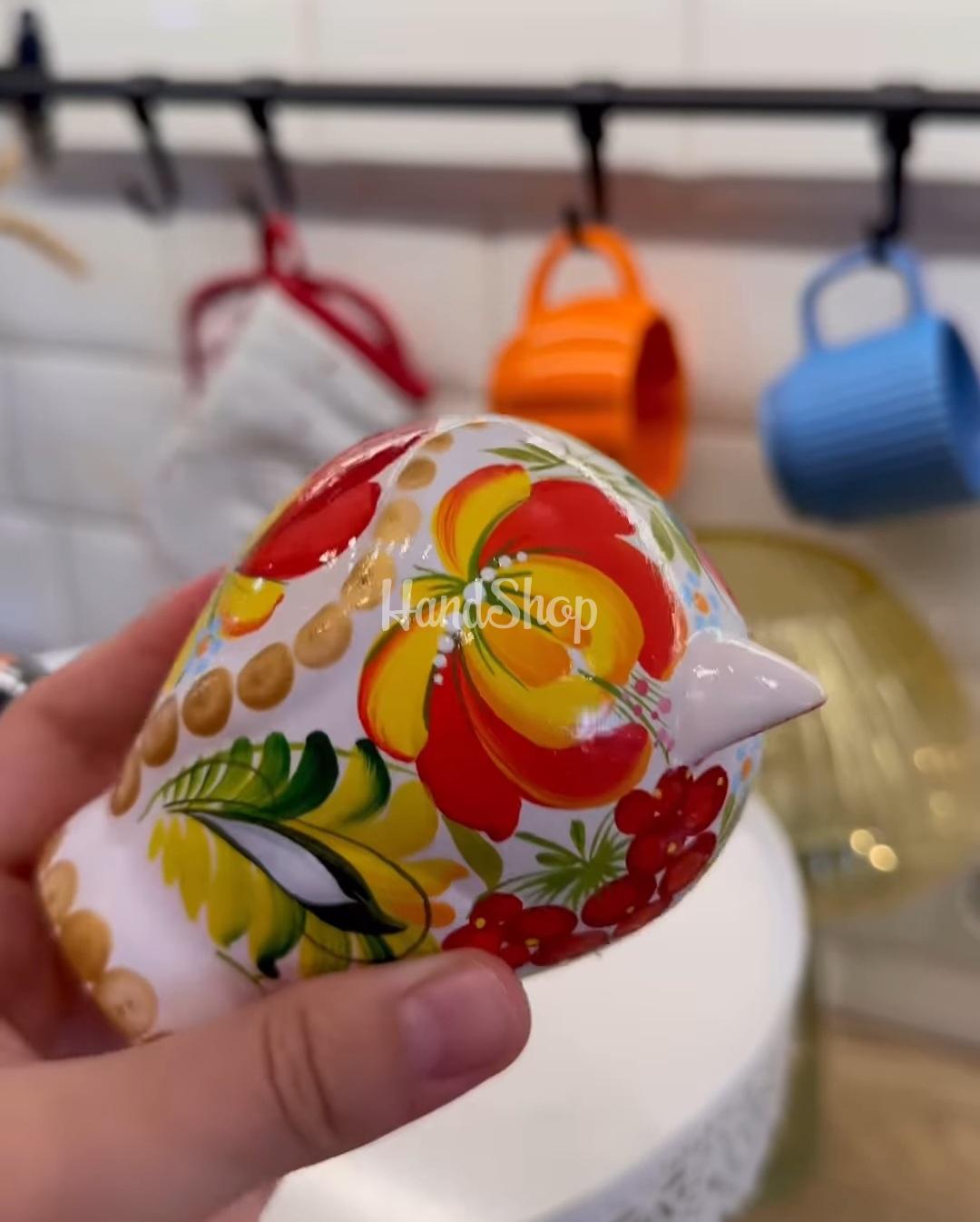 Сувенірна пара чорні котики петриківський розпис кераміка Сувенірна пара чорні котики петриківський розпис кераміка