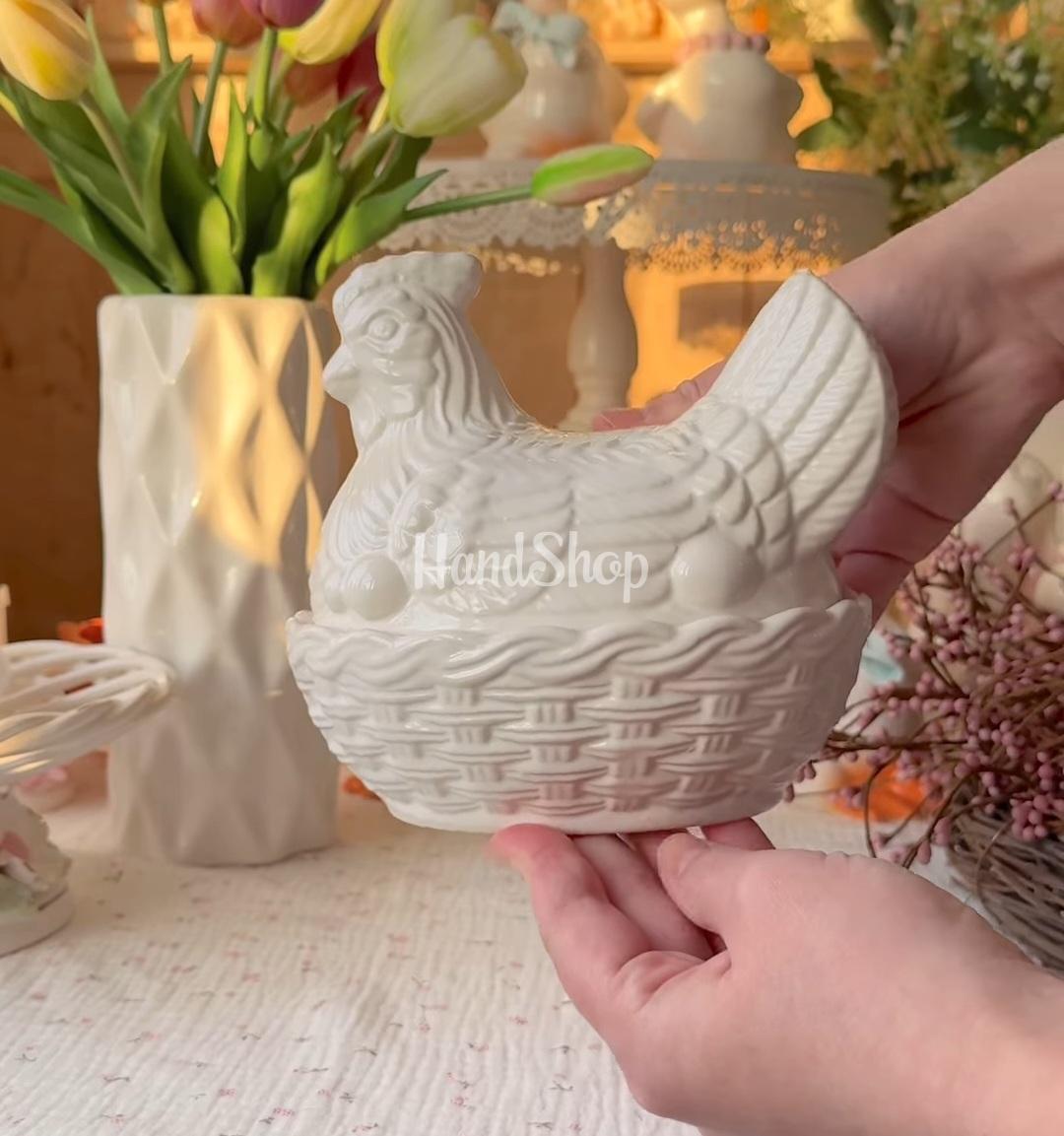 Сувенірна порцелянова курочка цукерниця, масляниця, 500 мл Сувенірна порцелянова курочка цукерниця, масляниця, 500 мл