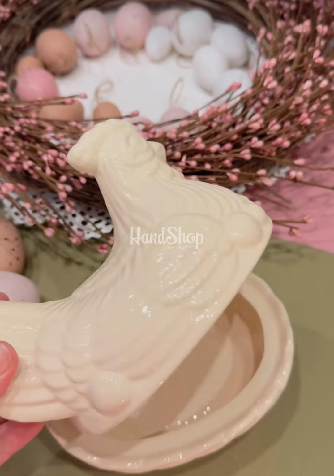 Сувенірна порцелянова курочка цукерниця, масляниця, 500 мл Сувенірна порцелянова курочка цукерниця, масляниця, 500 мл