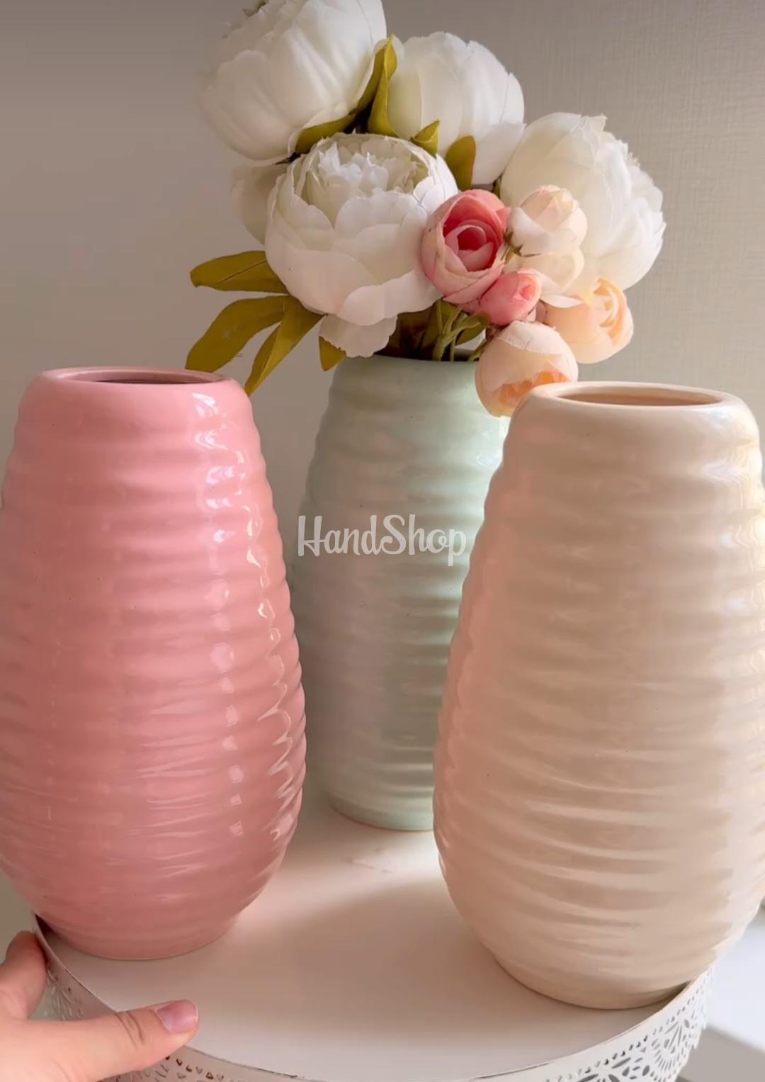 Кольорова велика порцелянова ваза ручної роботи для квітів Кольорова велика порцелянова ваза ручної роботи для квітів