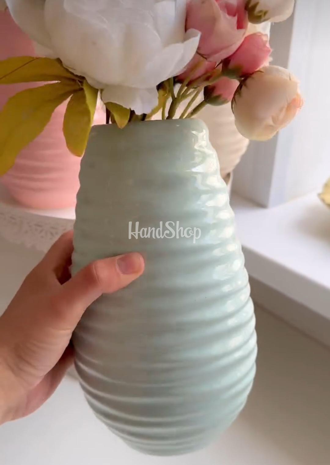 Кольорова велика порцелянова ваза ручної роботи для квітів Кольорова велика порцелянова ваза ручної роботи для квітів