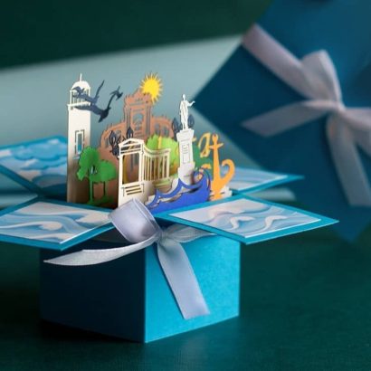 Святкова 3d листівка коробочка місто України Одеса