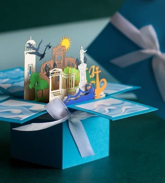 Святкова 3d листівка коробочка місто України Одеса