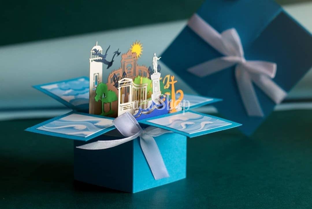 Святкова 3d листівка коробочка місто України Одеса Святкова 3d листівка коробочка місто України Одеса