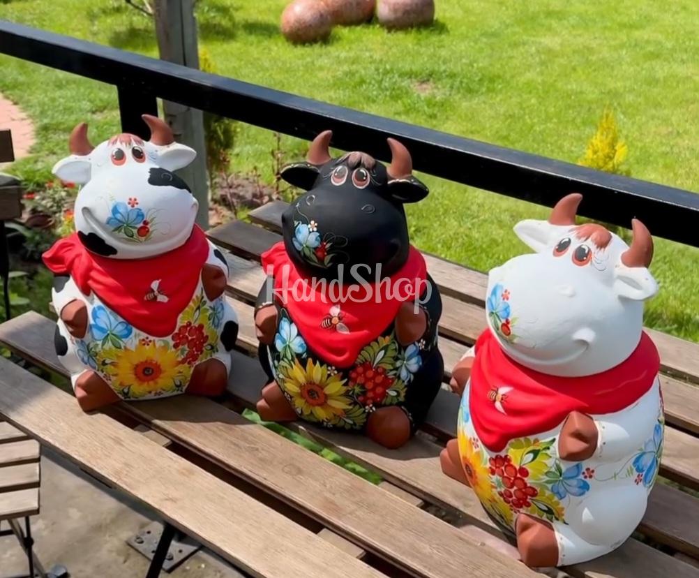 Сувенірна корівка ємність петриківський розпис, кераміка (на вибір!) Сувенірна корівка ємність петриківський розпис, кераміка (на вибір!)