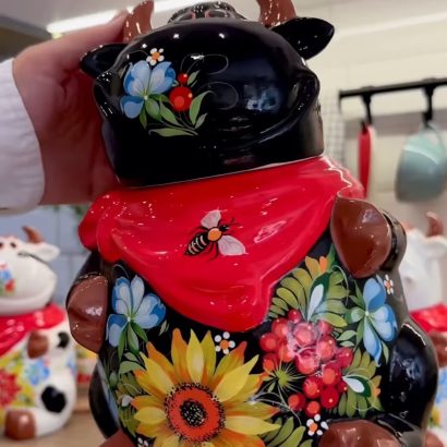 Керамічна корівка петриківський розпис (на вибір!)