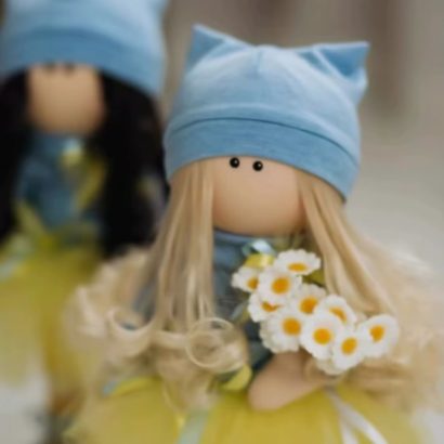 Авторські текстильні ляльки сувенірна пара українець та україночка